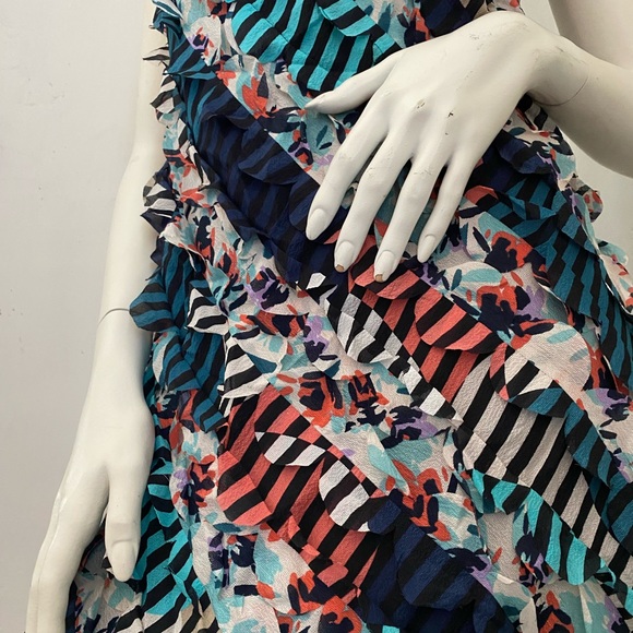 DVF Abstract Textured Sleeveless Mini Dress - Picture 8 of 9